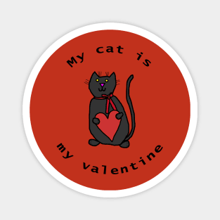 Valentines Day My Cat is My Valentine Magnet